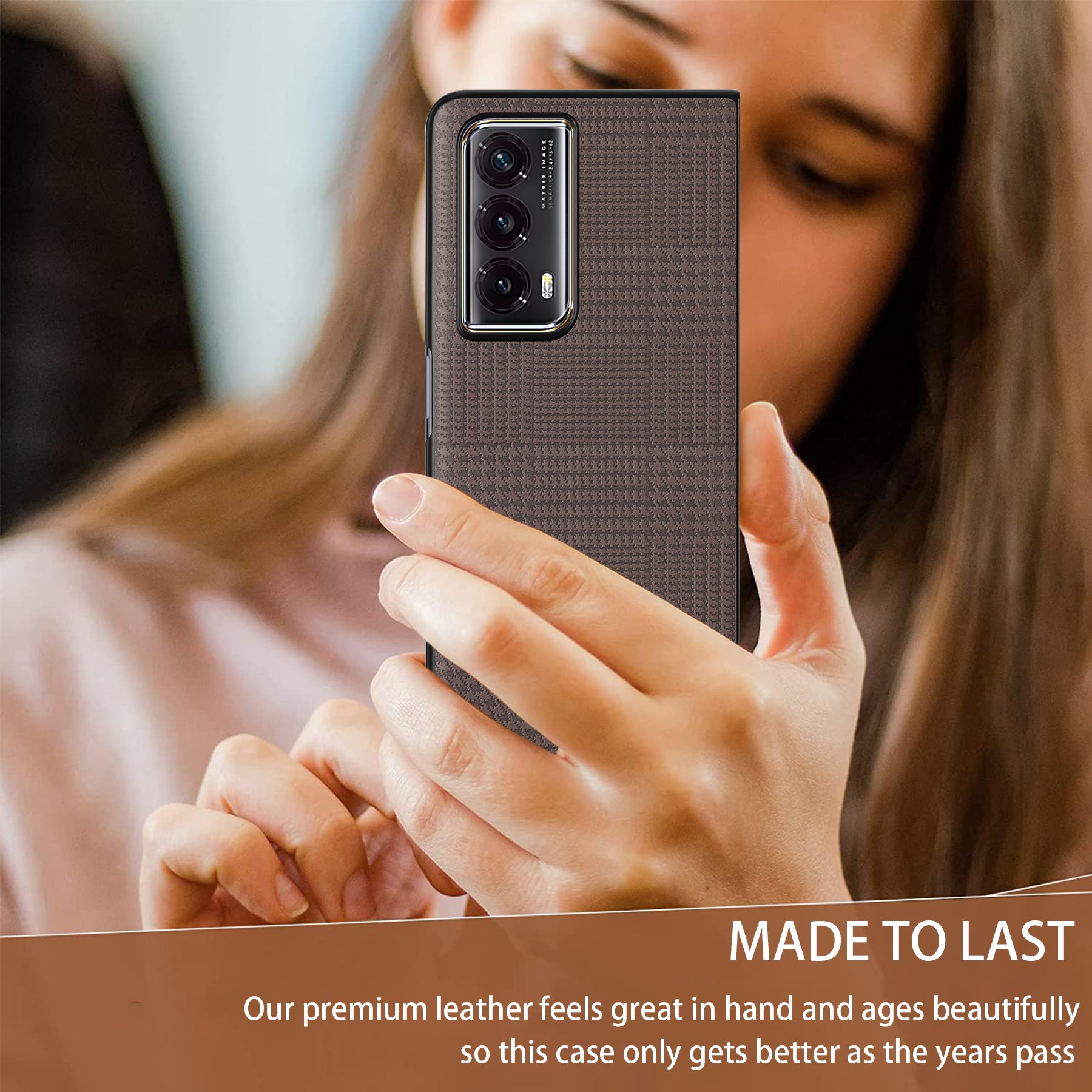 VILI TH Series for Honor Magic Vs2 5G Phone Cover Shockproof PU Leather Coated PC+TPU Case VILI TH Series for Honor Magic Vs2 5G Phone Cover Shockproof PU Leather Coated PC+TPU Case